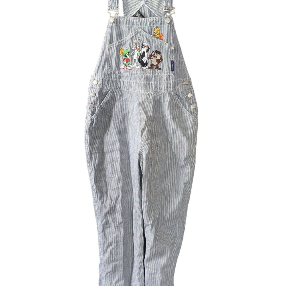 Tweety Vintage 90s Woman's Medium Striped overalls